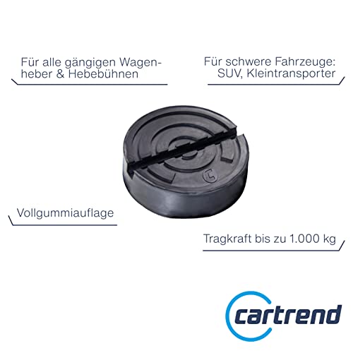 Cartrend Universelle Gummiauflage XL (105 mm) für Wagenheber und Hebebühnen, extrabreit, schwarz – Ansicht 2