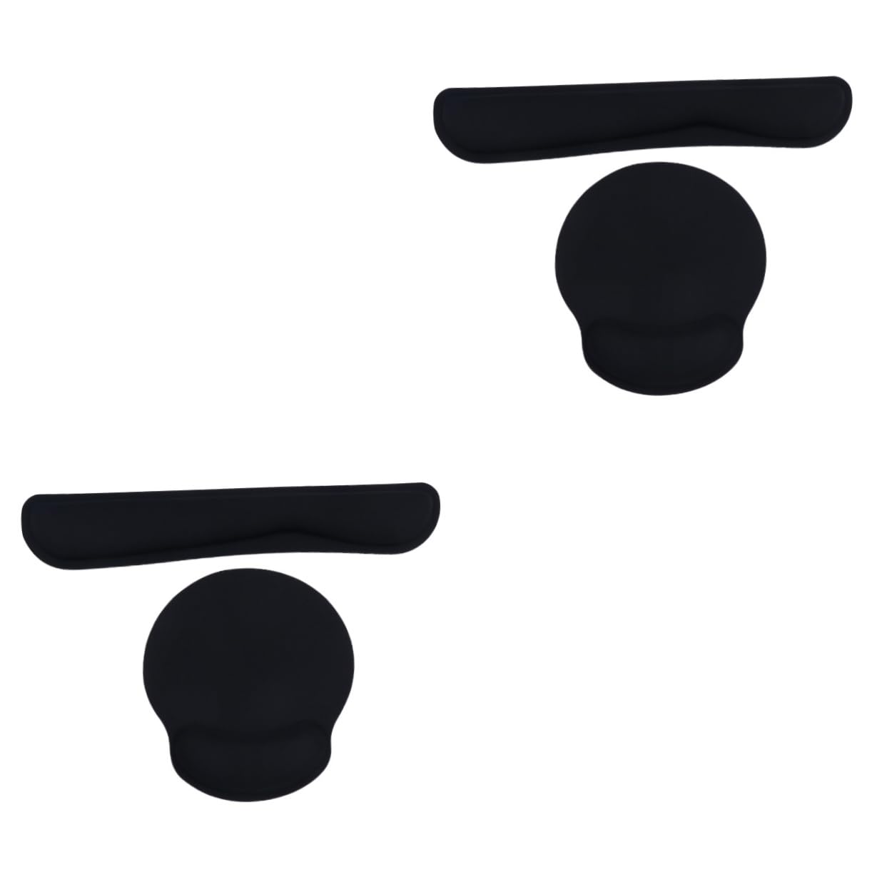 2sets Cuscinetto Ergonomico Per Tastiera e Mouse Poggiapolsi Memoria Per Migliorare La Postura Delle Mani e Dei Polsi Supporto Comodo e Flessibile Per Ufficio e Gioco Nero