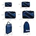 BAGAIL 4 Set Packing Cubes,Travel Luggage Packing Organizers with Laundry Bag(Navy)