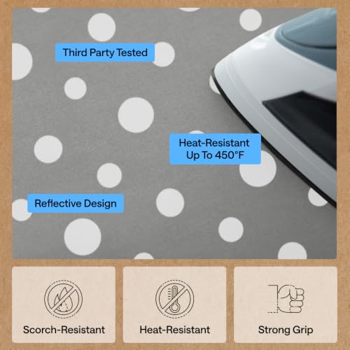 Image of Gorilla Grip Premium Ironing Pad, Magnetic Laundry Pad, 28 x 24 Inch, Heat and Scorch Resistant, Iron Board Mat for Table Top, Washer, Dryer, Durable Pads Great for Travel, Dots