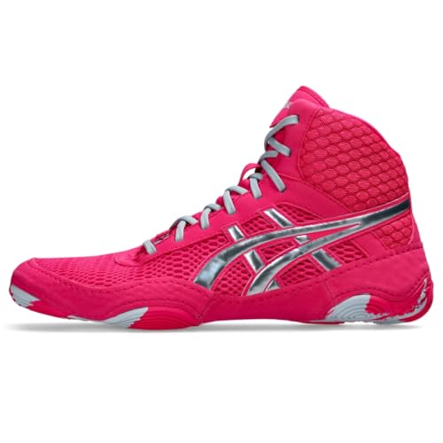 ASICS Women's MATBLAZER Wrestling Shoes, 6, Pink GLO/Cool Grey