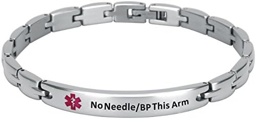 Smarter LifeStyle Elegant Medical Alert Bracelets for Women, Surgical Grade Steel Medical ID Bracelets for Women, Medical Bracelets for Women, No Needle Bracelet (No Needle or BP This Arm Bracelet)