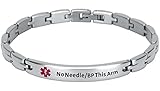 Smarter LifeStyle Elegant Medical Alert Bracelets for Women, Surgical Grade Steel Medical ID Bracele