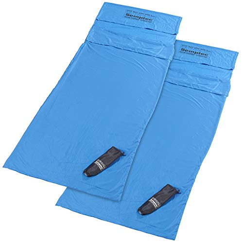 Preisvergleich Produktbild Semptec Urban Survival Technology Mikrofaserschlafsack: 2er-Set Hütten-Schlafsack aus Mikrofaser, Rechteckform (Minischlafsack, Microfaserschlafsack, Seidenschlafsack)