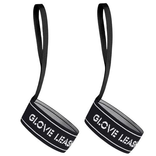 XMJY Mens Ski Glove Leash - 1 Pair Ski Glove Wrist Straps Elastic Glove Straps for Skiing Perfect Mountaineering & Ski Accessories for Hanging Glove (Size 8-11)