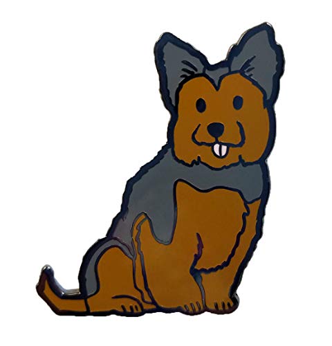 Image of Yorkshire Terrier Yorkie Dog 1.75 inch Enamel Pin for Dog Lovers