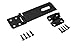 Renovators Supply Manufacturing Door Latch Lock 4.25 in Black Wrought Iron Hasp Latch Lock with Mounting Hardware