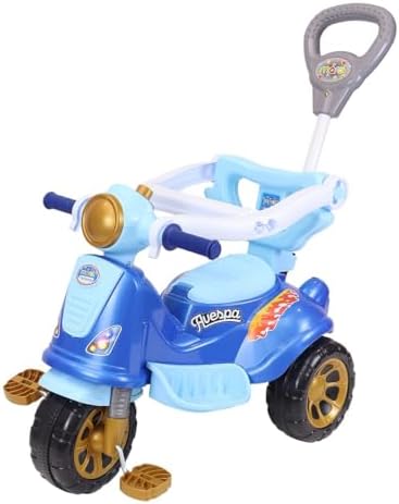 Maral Triciclo Avespa Azul Wheels – Passeio e Pedal Infantil, Plá...