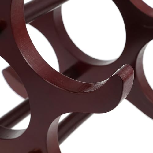 Soporte para 6 botellas de vino de madera miniatura 7