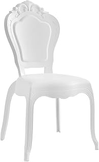 Nordic Princess Chair, Retro Palace Style Wedding Chairs, Suitable for Events, Weddings, Banquets, Living Rooms, Events(White1)