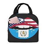 Lunchpaket Guatemala Guatemaltekische Flagge Lippe Mittagessen Tragetasche Erwachsene Wasserbeständige Thermotasche, Für Büro, Studenten, Kinder, Draussen