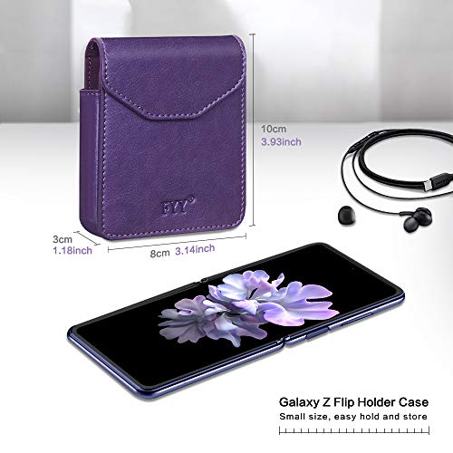 Capa de Celular FYY Para Galaxy Z, Couro, PU, Magnética - Roxo