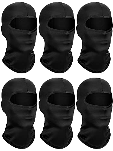 Geyoga 6 pcs Ski Mask Kids Balaclava,Large,Black