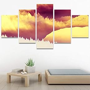SIGNWIN 5 Panel Canvas Wall Art Modern Art...
