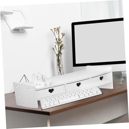 Support écran ordinateur réhausseur pc ergonomique organisateur bureau étagère
