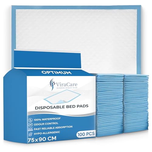 100 x Incontinence Bed Pads | Bed Protectors For Incontinence | Large Size 75x90cm | Maternity Bed Pads | Bed Mats Disposable | Incontinence Bed Sheets |
