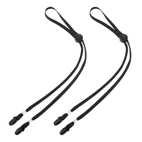 ElevateTech Hat Strap 10PCS, Adjustable Hat Strap Clips Hats Chin Cord for Outdoor Activities, Sun HatBaseball Caps, Fishing Hats Anti-Lost and Anti-Wind (Black)