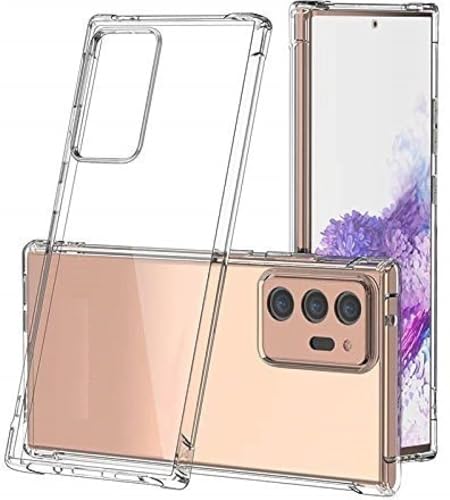 Image of BOXXO Flexible Back Cover for Samsung Galaxy Note 20 Ultra | Back Cover Transparent Clear Shockproof Case Four Corner Protection | Slim Protective Mobile Phone Cover for Samsung Note 20 Ultra