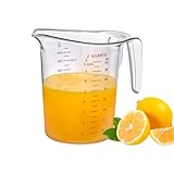 Amazing Abby - Melissa - 64-Ounce Plastic Measuring Pitcher (1-Pack), 8-Cup (2-Quart) Food-Grade Measuring Jug, Unbreakable, Stackable, Dishwasher-Safe, Great for Oil, Vinegar, Flour, and More
