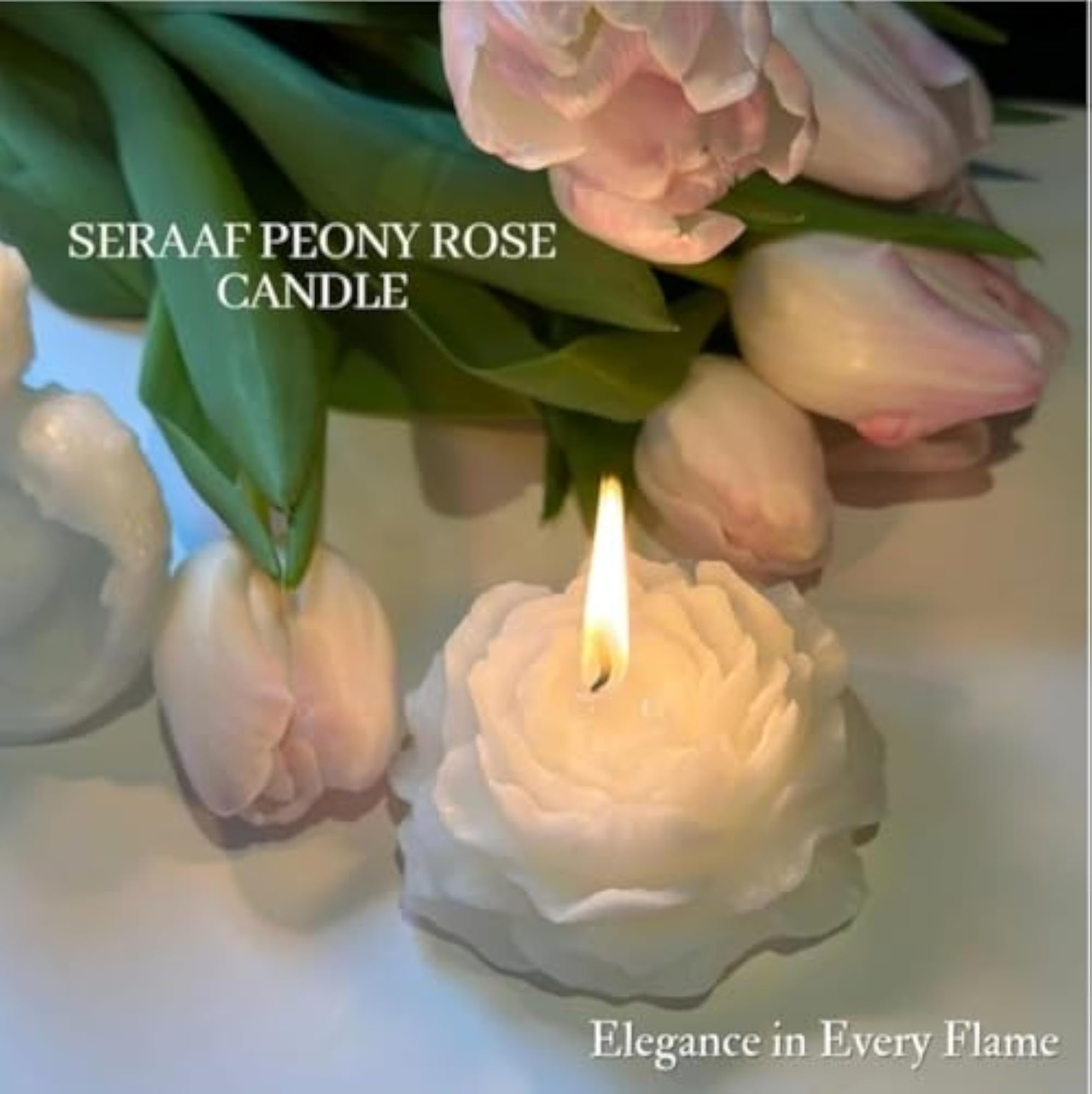 2pc Decorative Rose-Shaped Scented Candles, Gift Set
