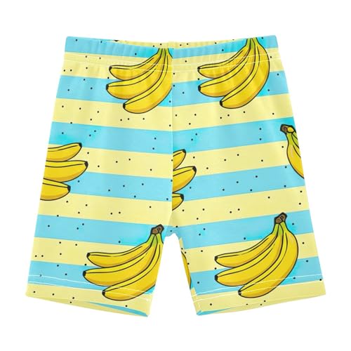 Under Skirt Shorts Floral Cotton Toddler Girls Biker Shorts 4t Kids Clothing Yellow Banana Stripes