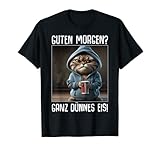 Kaffee Morgenmuffel Mitarbeiter Spruch Lustig Katze Geschenk T-Shirt