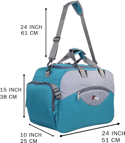 Image of Perfect Star 65L Duffle Bag for Travelling | Lightweight Polyester Trolley Bag with Wheels | Hand Carry Travel Bag for Men and Women | Weekend Trip Luggage Bag (15 x 12 x 15 inch)