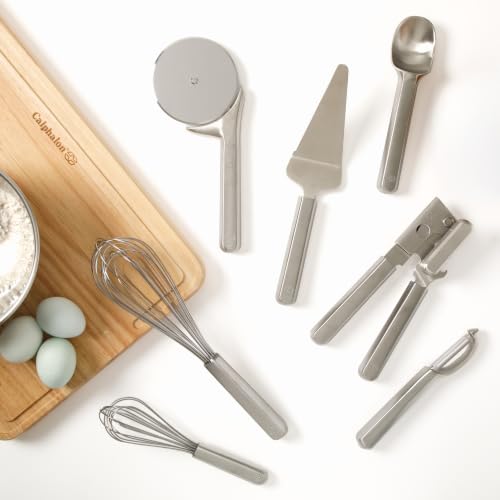 Image of Calphalon Prime Kitchen Utensil Set, 7-Piece Stainless Steel Gadget Set with Ergonomic Handles, Heavy-Duty Cooking Tools for Food Prep, Cooking & Everyday Kitchen Use