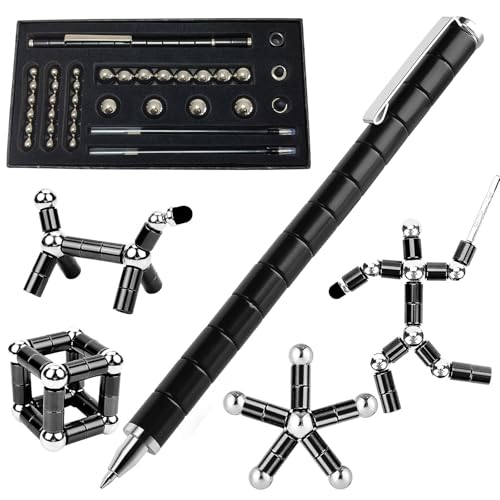 Fidget Pen, Magnetic Fidget Toys Pen,Deformable Magnet Metal Writing Pen for Age 8-13 Kids Boys Girls Teens Adults, Classroom Prizes,Birthday Gifts,Party Favors,Easter Basket Goodie Bag Stuffers