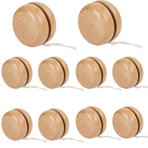 Yoyo de Madera,10pcs Yoyo Niños,Yoyo Juguete para Regalos de Cumpleaños Fiestas y Celebraciones