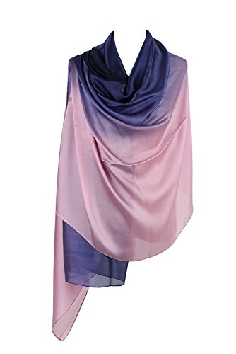 PB-SOAR Mode Damen Farbverlauf Schal Seidenschal Halstuch Stola 190 x...