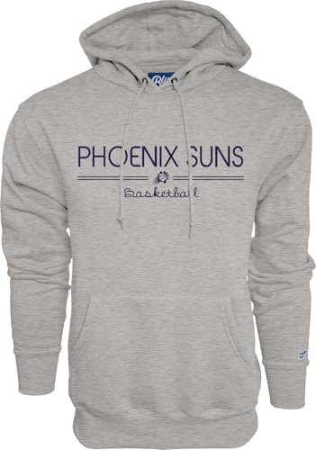 Blue 84 Phoenix Suns NBA Officially Licensed Hooded Sweatshirt Throwback, Heather Gray, X-Large