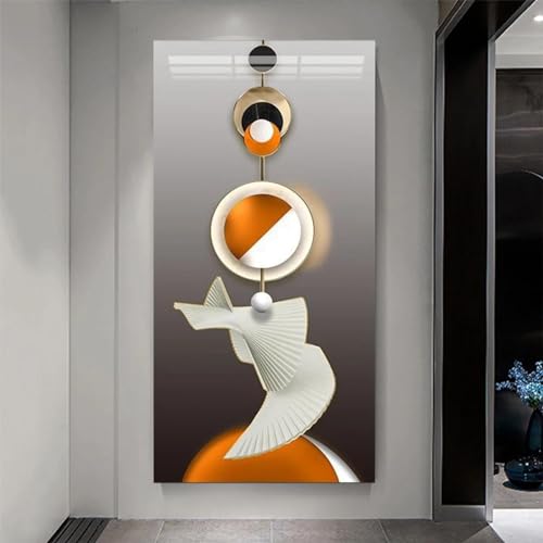 Décor à la maison couloir et salon avec grande toile 75x150 cm