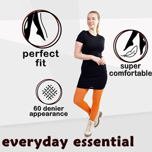 Image of Silky Toes Women's 60D Soft Opaque Tights 1-2 Pairs -Black White And Colored Stockings for Women