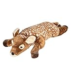 Plow & Hearth 90268 Fuzzy Spotted Fawn Body Pillow, 1 Count (Pack of 1), Light Brown