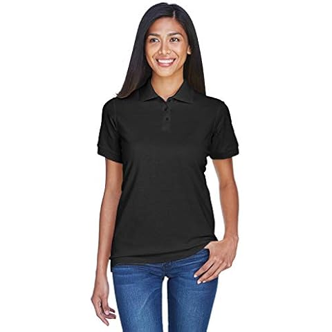 UltraClub Ladies' Classic Piqué Polo M BLACK Cover