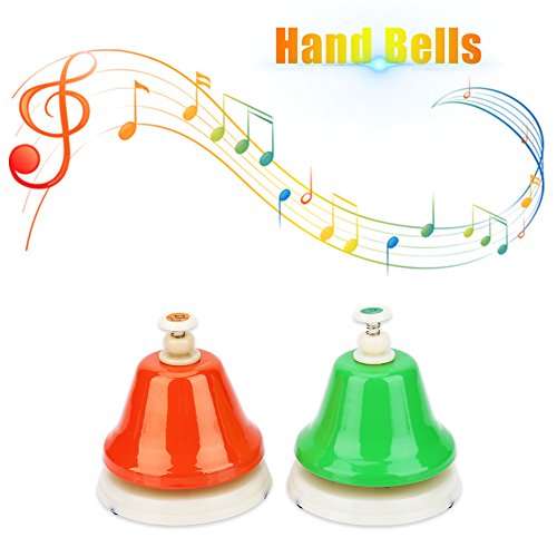 Musik Handbells, Hand Bell 8-Note Metall Bunte Kid Children Musical Toy Percussion Instrument - Image 3