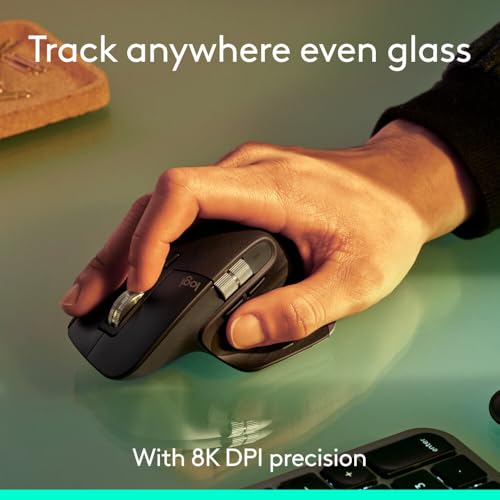 Image of Logitech MX Master 3S with Free Adobe Subscription - Wireless Performance Mouse with Ultra-Fast Scrolling, Ergo, 8K DPI, Track on Glass, Quiet Clicks, USB-C, Bluetooth -Graphite