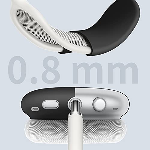 Fintie Silicone Case Cover For Airpods Max Headphones, Anti-Scratch Ear Cups Cover And Headband Cover For Airpods Max, Accessories Skin Protector For Airpods Max (Black) #TOP3