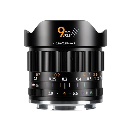 AstrHori 9 mm F2.8 Objectif Ultra Grand-Angle Manuel pour Appareil Photo APS-C for Canon à Monture RF Appareils Photo Hybrides EOS R,RP,R5,R5C,R6,R6ii,R3,R8