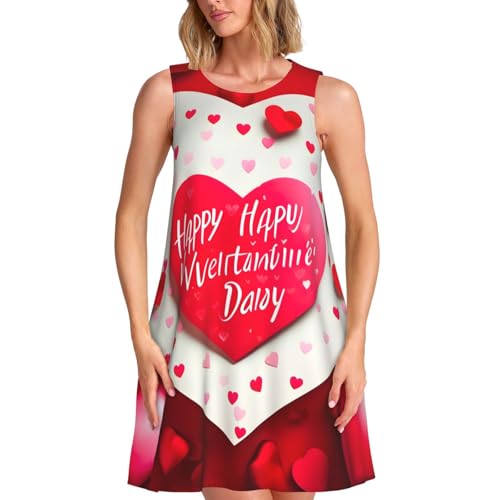 Robe Happy Valentine's Day d'été sans manches : le cadeau romantique et tendance
