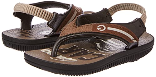 Cartago Mini Dakar Plus Baby, Chinelo Bebê Meninos, MARROM/MARROM/BEGE, 20/21