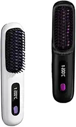 Escova Alisadora Sem Fio com Display Digital – Recarregável, Portátil e Rápida (Aleatório)