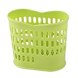 ruilogod cucina di plastica hollow out 2 scomparti bacchette titolare cage organizer green