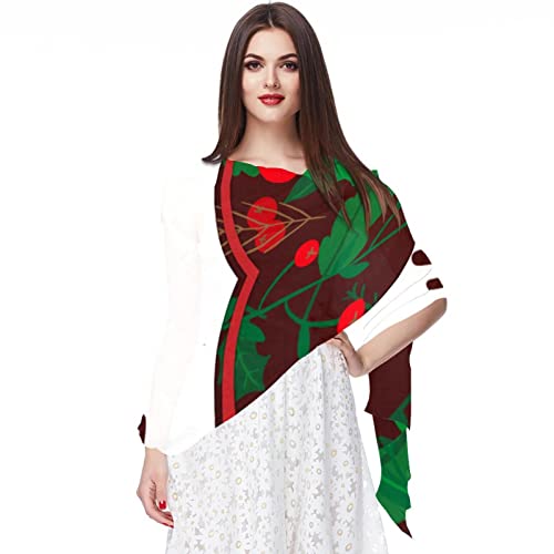 Écharpe de Noël en mousseline pour femme, le foulard idéal pour vos tenues de fêtes en famille