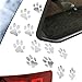 Finest Folia Juego de 12 Huellas de Perro de 6 x 6 cm Cada una Huellas de Perro Gato Pegatinas para Coche, Moto, Pared, Ordenador portátil Muebles