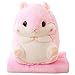 EisEyen bebé niños Peluche hámster Cojín con Manta Polar Blanket Kawaii Fluffy hámster Suave Peluche Juguete muñeca Niedlich gefüllte Juguete