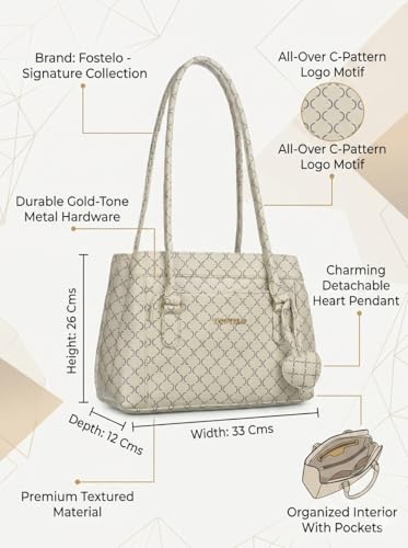 Image of Fostelo Women's Felisa Satchel Tote Handbag for Women | Ladies Purse | Stylish Shoulder Bag | Gift For Women