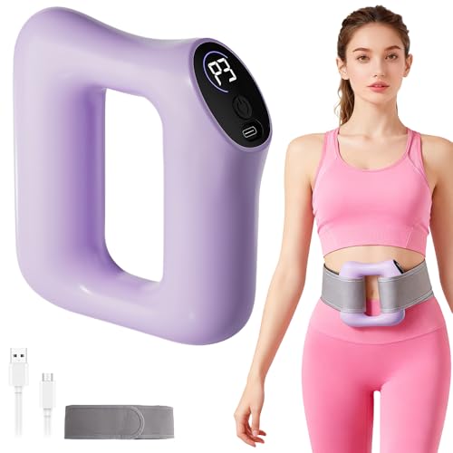 Gobesty Multifunktionaler Ganzkörper Faszienring, USB Faszienring für Bauch, Bauchmassagegerät mit 5 Gänge Silent Vibration, Einstellbare Faszien Massagegerät für Rücken Beine Oberschenkel Bauch