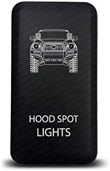 CH4X4 Push Switch for Toyota Tacoma 12V 3Amp - Hood Lights Symbol - Blue Led